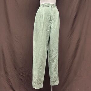 Sage green linen pant